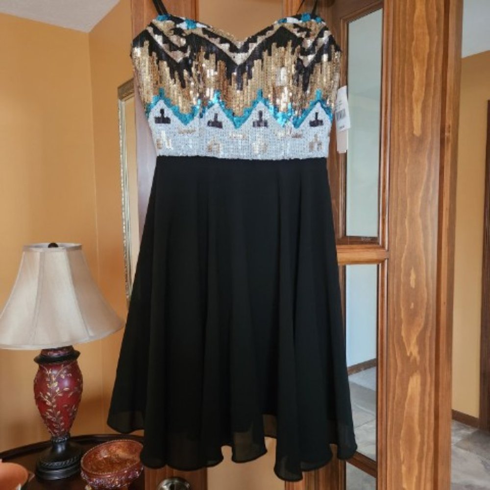 Gianni Bini Strapless Sequinned Dress - Size Small